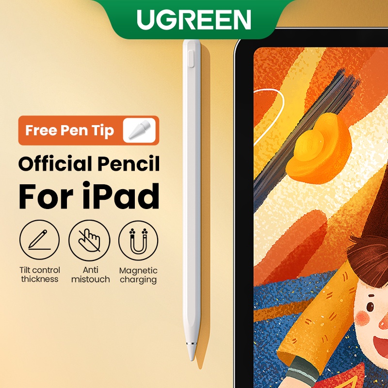Caneta UGREEN Stylus Para Lápis Apple Carregamento Magnético Sem Fio iPad Pro Air Mini 2022 Com Rejeição De Bluetoooth em Oferta na Shopee