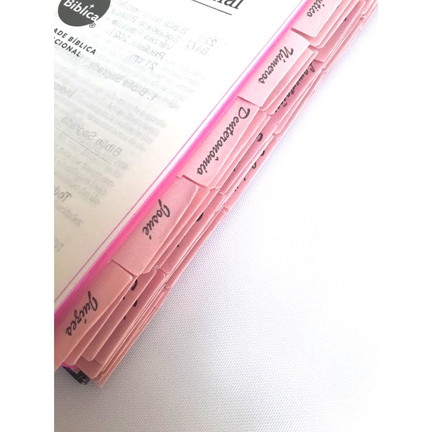 Abas Adesivas Marcador Índice Para Bíblia (rosa) Abas Para Bíblia Evangélica em Oferta na Shopee