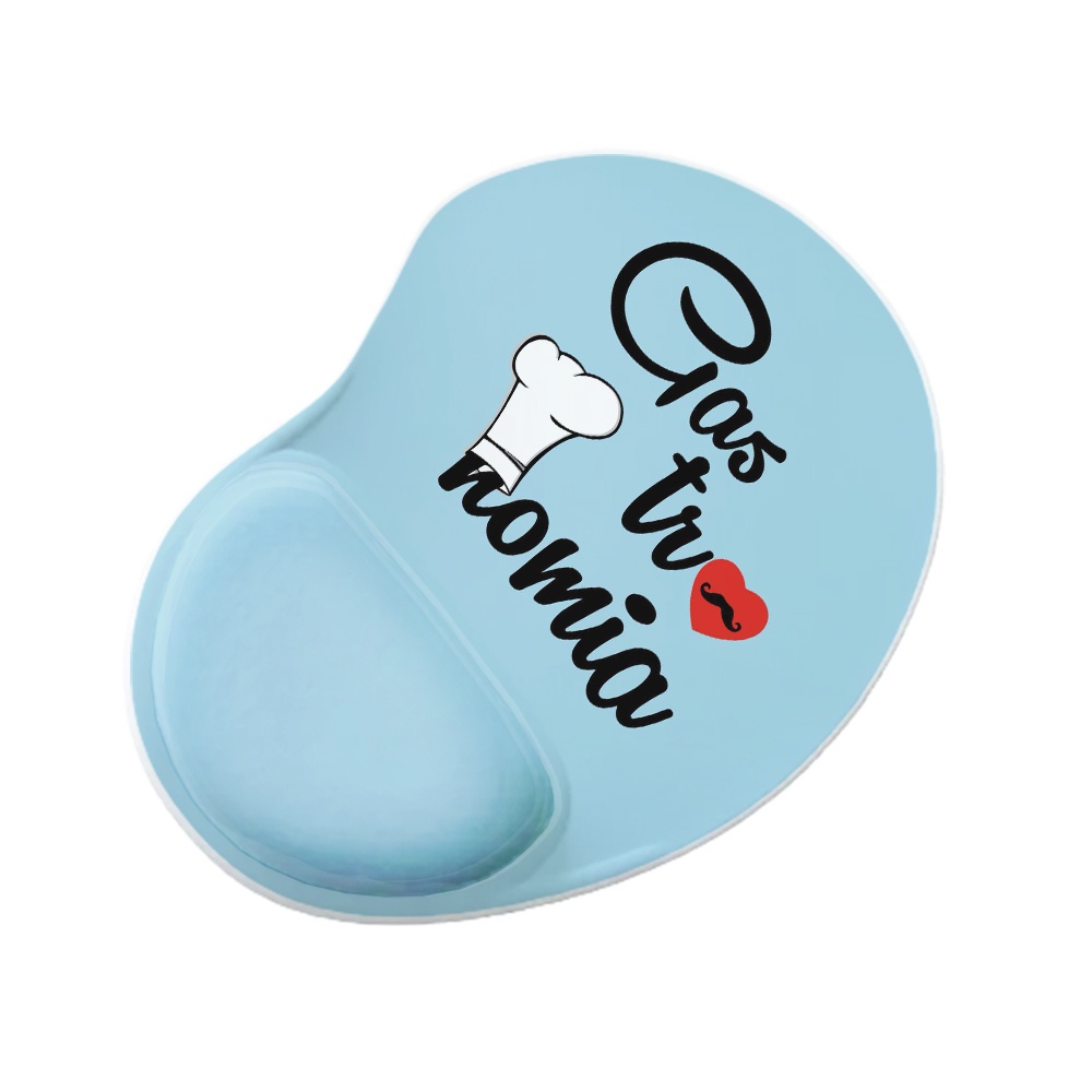Mouse Pad Ergonomico Gota Gastronomia Azul