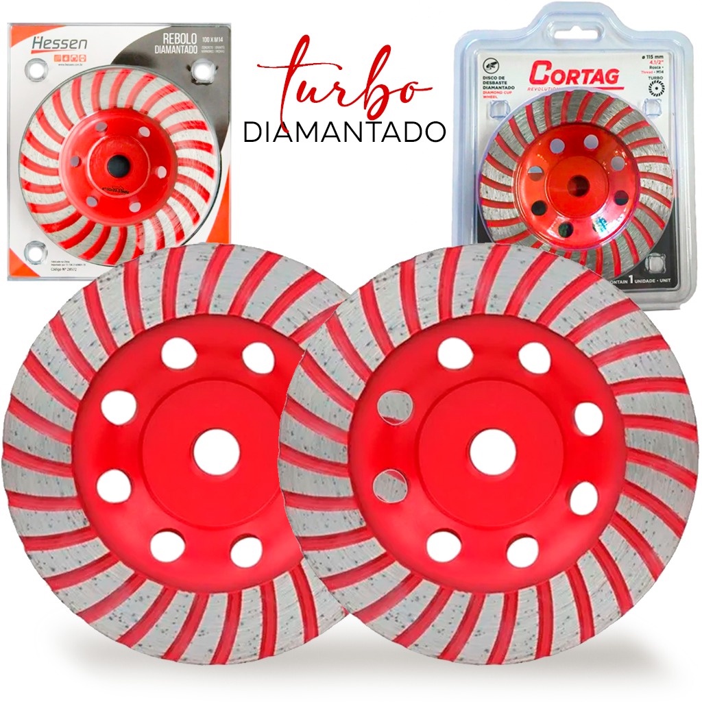 Disco Desbaste Diamantado Turbo Concreto Marmore Rebolo 115mm - M14 Profissional em Oferta na Shopee