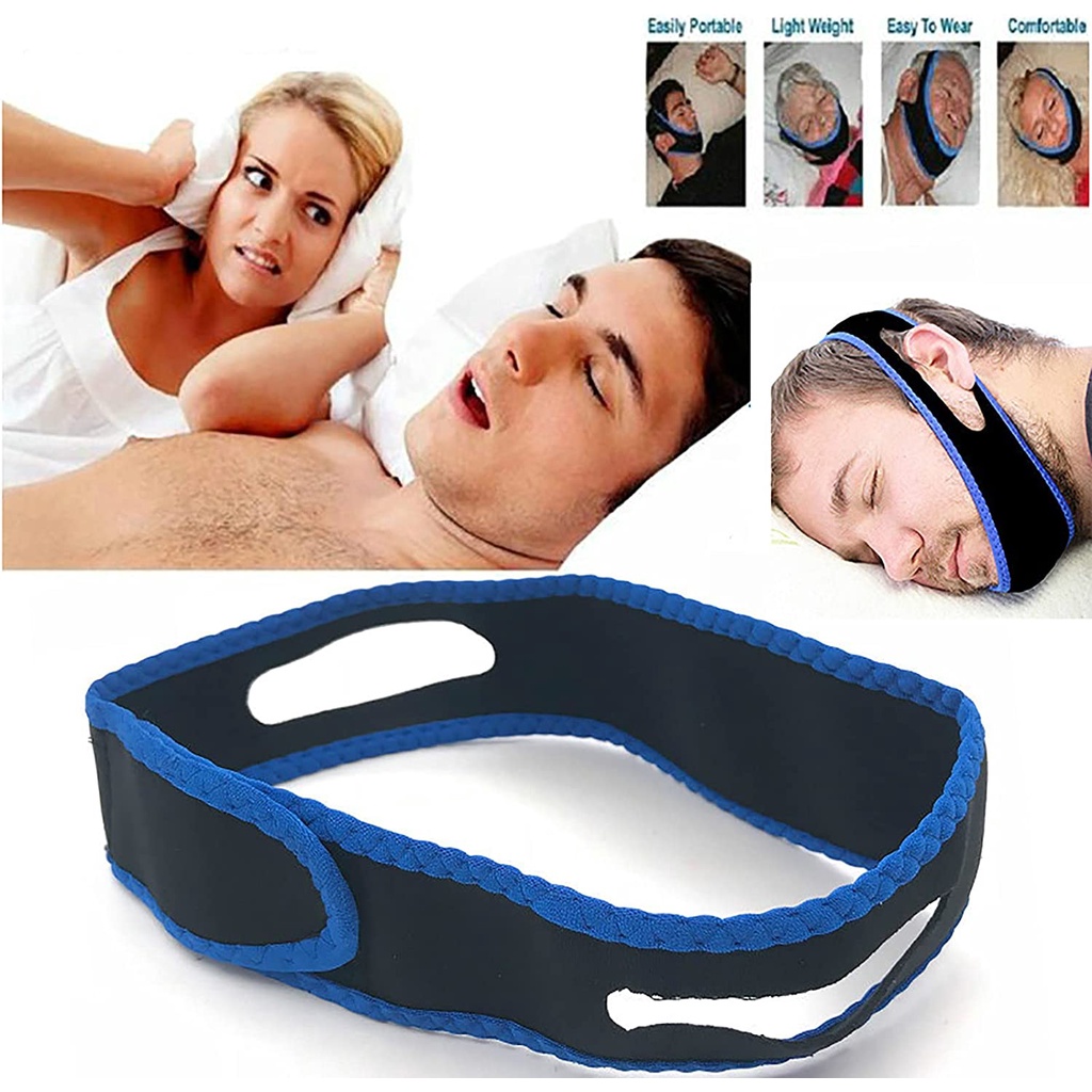 Faixa Anti Ronco Neoprene Queixeira Anti Apneia Cinta Para Queixo Dormir Melhor