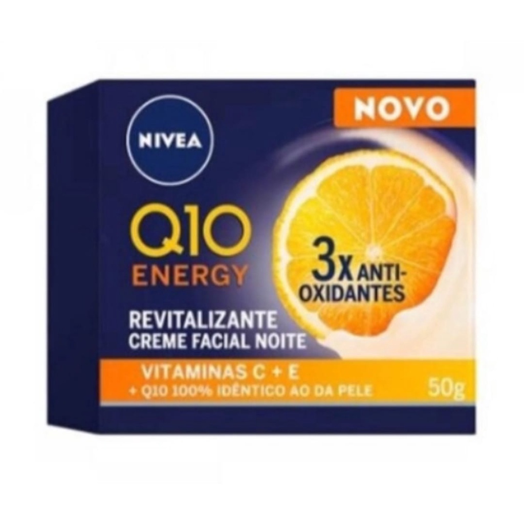 Creme Antissinais Facial Noturno Nivea Q10 Energy - 50g