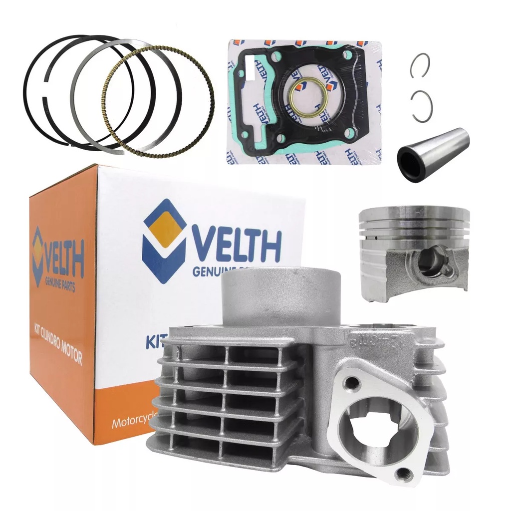 Kit Cilindro Pistão Anéis Juntas Cg 125 Fan 09/ VELTH 800030