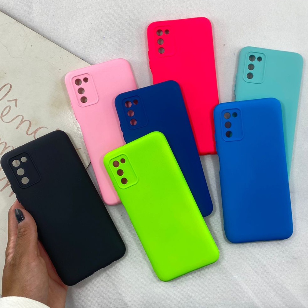 Capa Samsung A02s / A03s Silicone Aveludada Proteção Câmera Cores Capinha Custo Beneficio