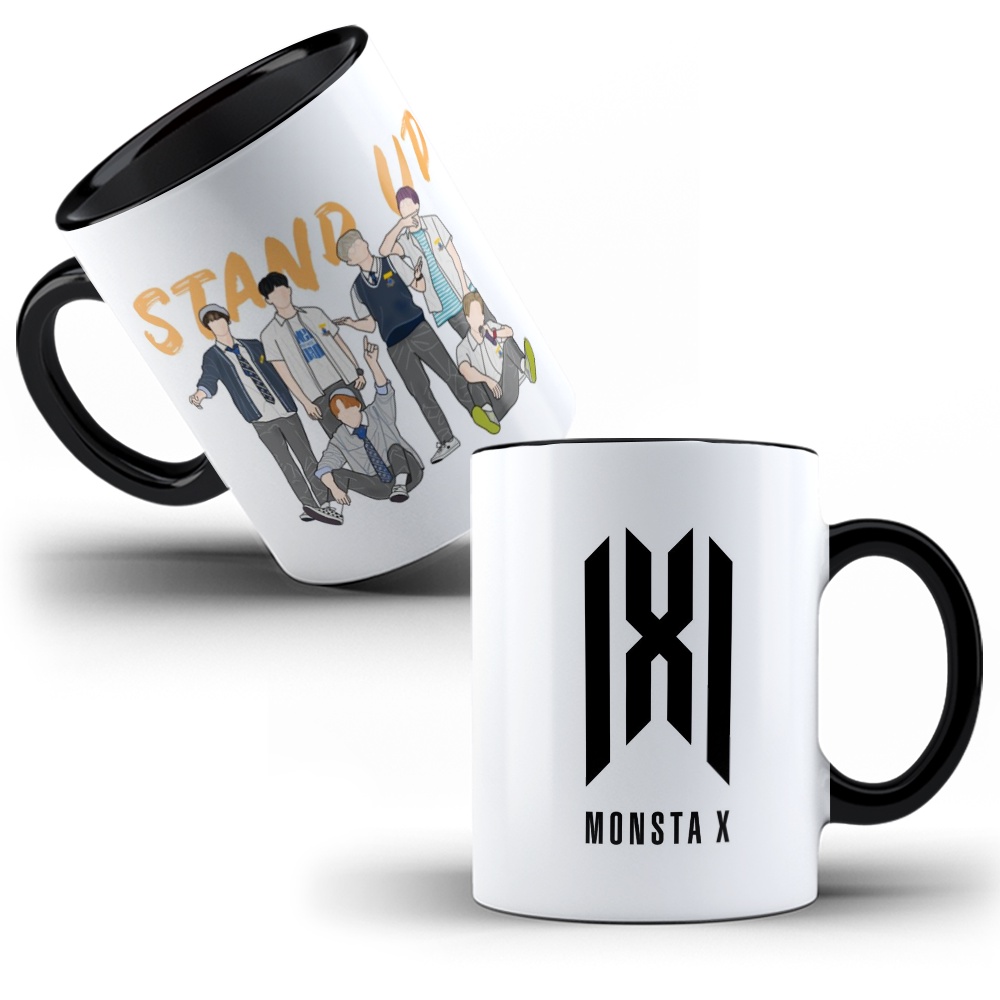 Caneca Personalizada Grupo Kpop Banda Monsta X Stand Up