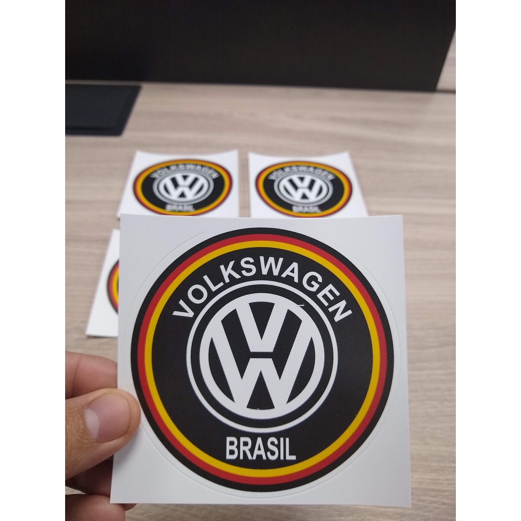 Adesivo Volkswagen Brasil - Cores da Alemanha - Adesivo Decorativo Colagem Lataria