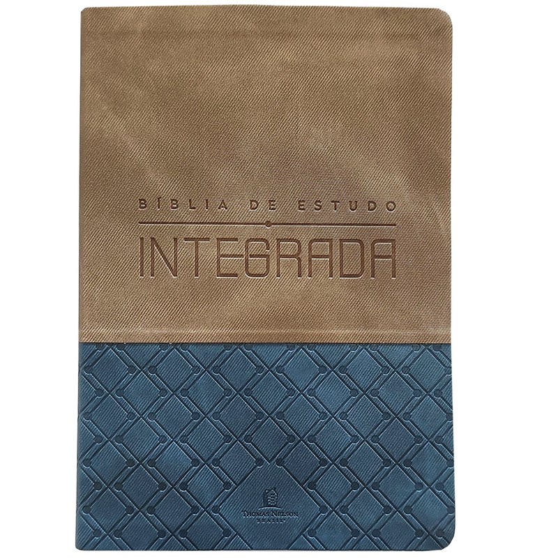 Bíblia de Estudo Integrada | NVI | Letra Normal | Capa Luxo Cinza e Azul em Oferta na Shopee
