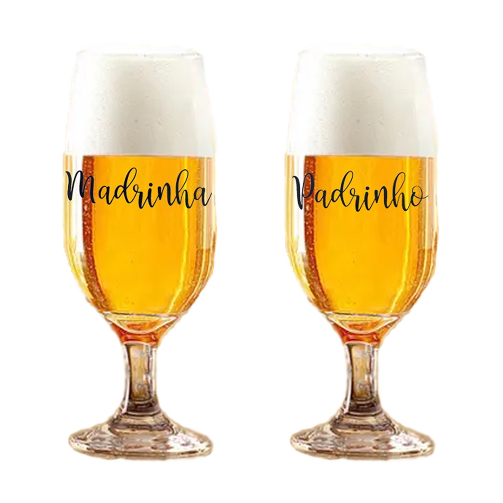 kit Jogo de taças de cerveja Floripa Casamento Batizado Batismo Lembrancinha Mãe e Pai dos noivo e noiva 300ml em Oferta na Shopee