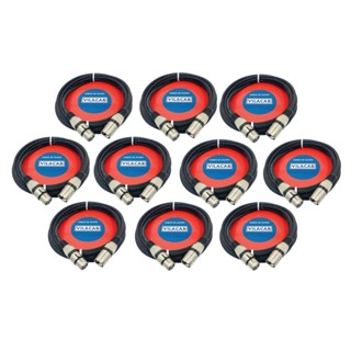 Kit 10 Cabos Iluminação Dmx E Microfone Xlr - Xlr 2 Metros