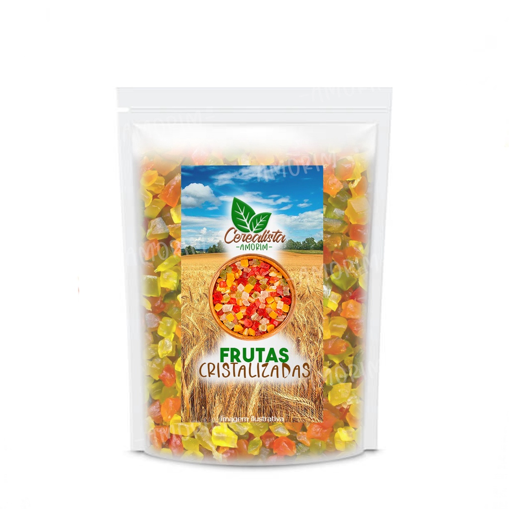 Frutas Cristalizadas Para Panetone 1 Kg Cerealista Amorim