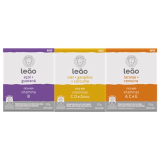 Combo Vitamínicos Leão - 3 Sabores / 30 Sachês