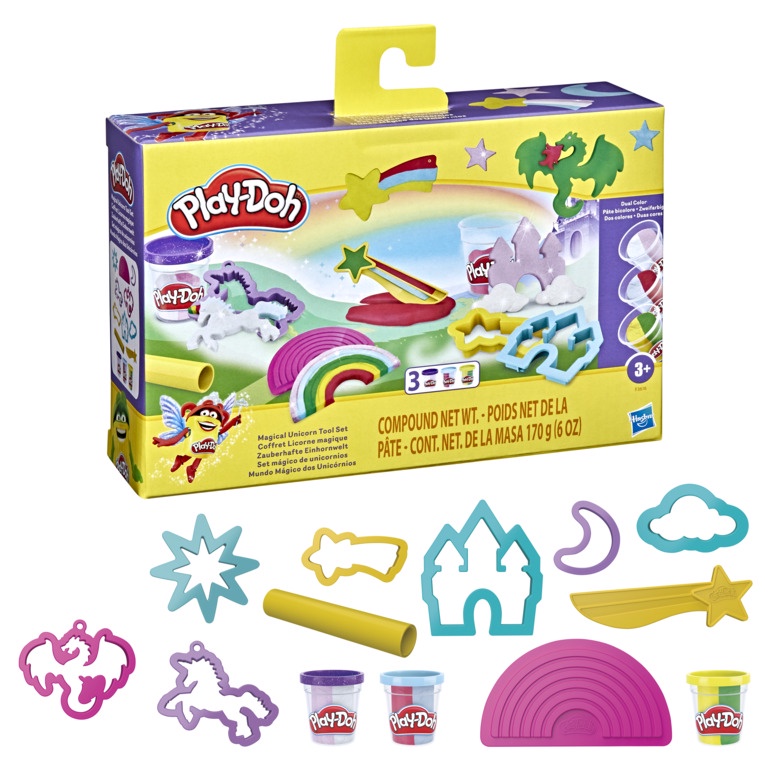 Massinha Play Doh Mundo Mágico dos Unicórnios - Hasbro F3616 em Oferta na Shopee