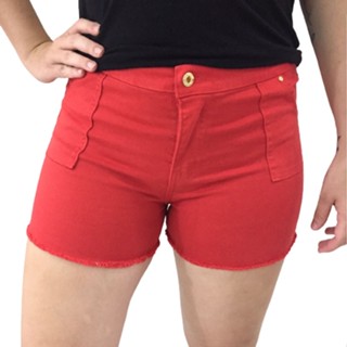 SHORT Feminino Adulto Jeans Brim Adulto Colorido