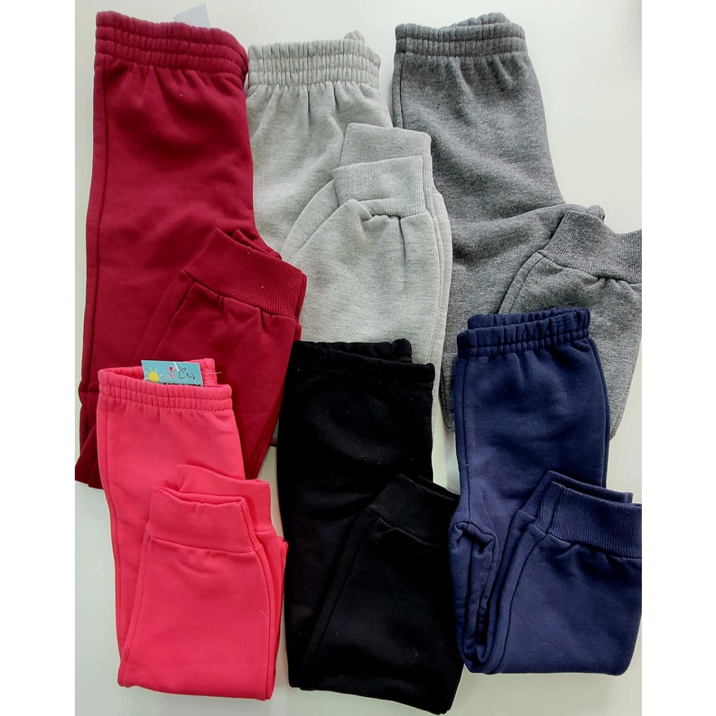 Calça Moletom Infantil Malwee Kids Flanelada Forrada Com Punho Algodão Menina/Juvenil Original