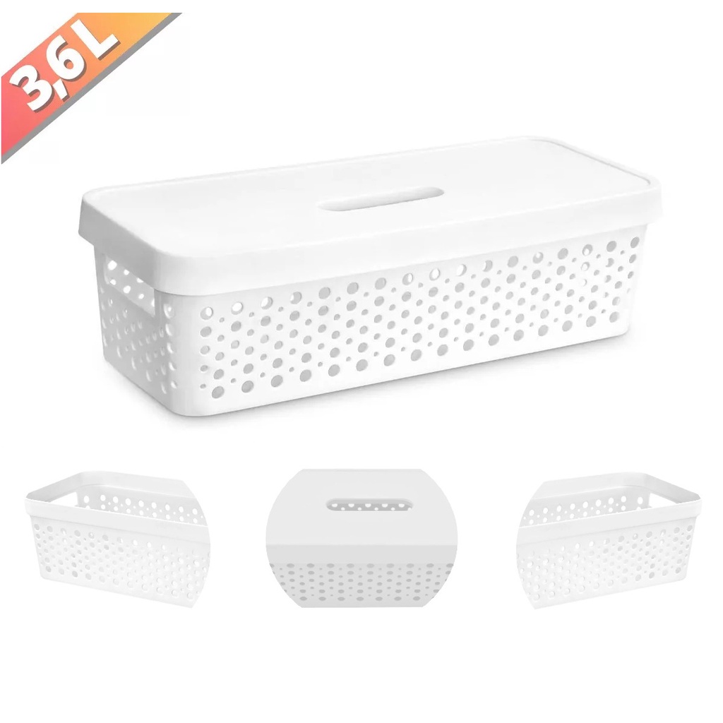 Cesto Organizador Trama Utilidades Multiuso 3,6lts