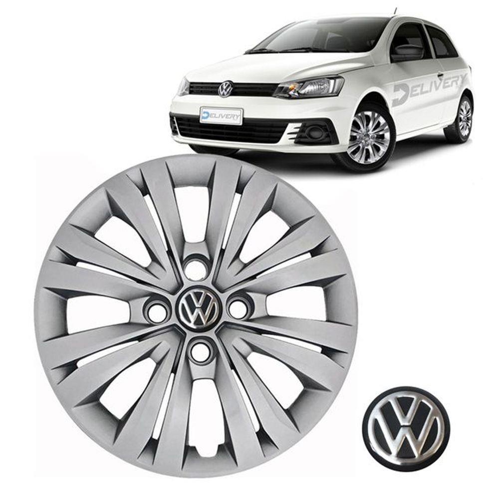 CALOTA ARO 14 MODELO GOL GVII 17/18 APLICACAO VW /12 SAVEIRO TODAS PRATA CUBO ALTO FIXACAO PARAFUSO GRID