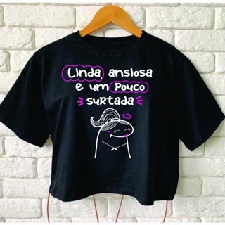 Blusa Cropped FLORK divertida e alegre dia das mães moda feminina plus size verão outono em Oferta na Shopee