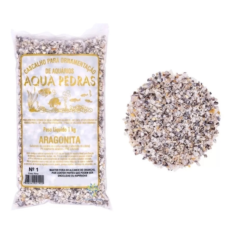 Aragonita Calcário De Concha Moida N° 1 1kg em Oferta na Shopee