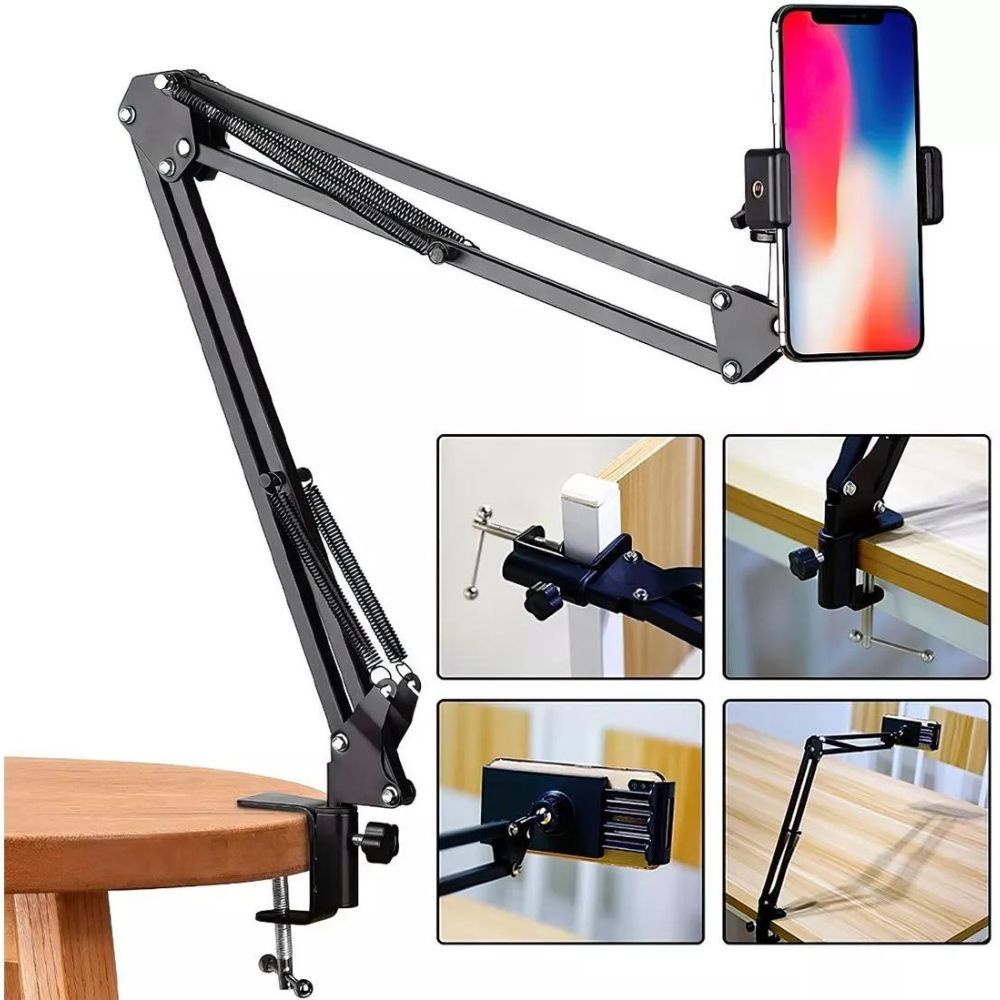 Suporte Para Cama Mesa Braço Articulado Celular e Tablet
