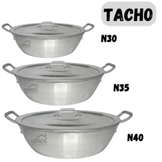 Tacho Medio Grande 5L 8L ou 12L Com Tampa N30 - N35 - N40 Fritar Batata Pastel Salgado Camarão Moqueca Em Alumínio em Oferta na Shopee
