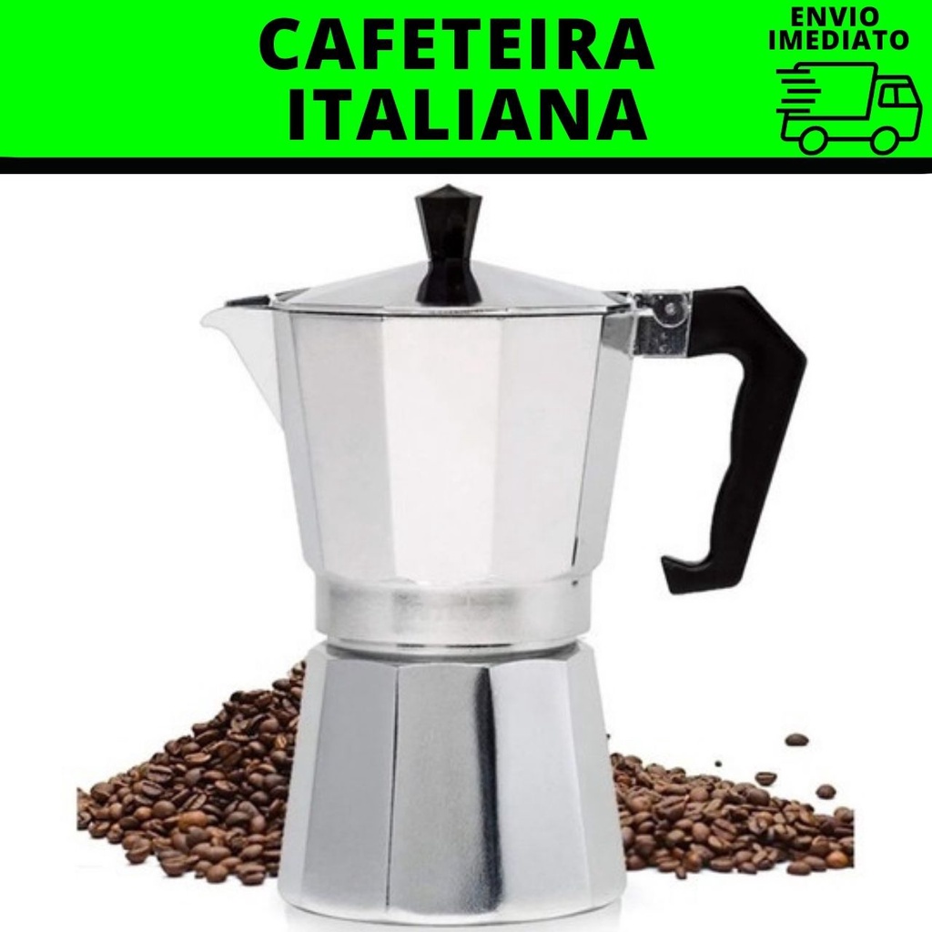 Cafeteira Italiana Moka Express Faz 9 Xícaras Café Aço Presente Dia Das Mães