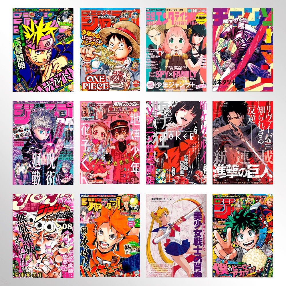 Posters de Anime - Poster Adesivo A4 - Naruto / One Piece / Spy x Family