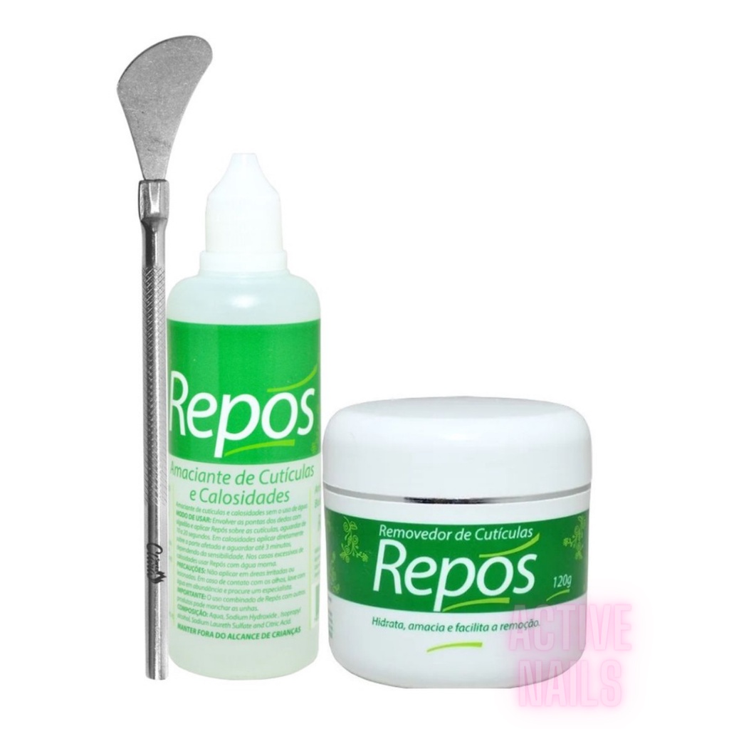 Kit Spa dos Pés Amaciante e Removedor de Cutículas e Calosidades com Espátula 222 Santa Clara
