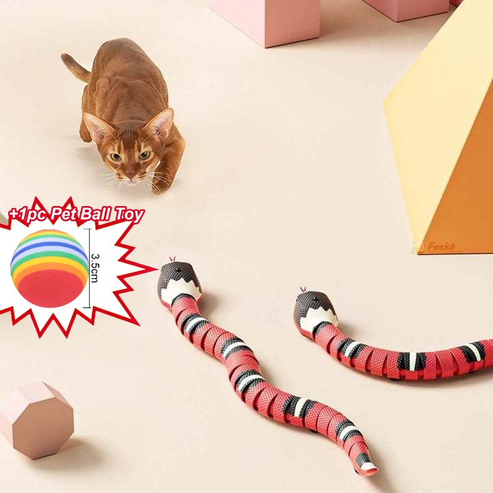 Inteligente Sensing Cobra Gato Brinquedos Elétricos Interativos Para Gatos Acessórios Cães De Estimação Jogo Do De Carregamento USB Brinquedo