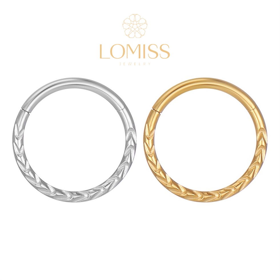 Piercing Septo Rook Conch Nariz Argola Clik Aço Cirúrgico Detalhado《Lomiss  piercing》 em Oferta na Shopee