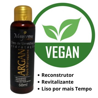 Óleo Umectante Argan Crescimento Capilar Naturiun Maycrene 60ml - 100% Vegano