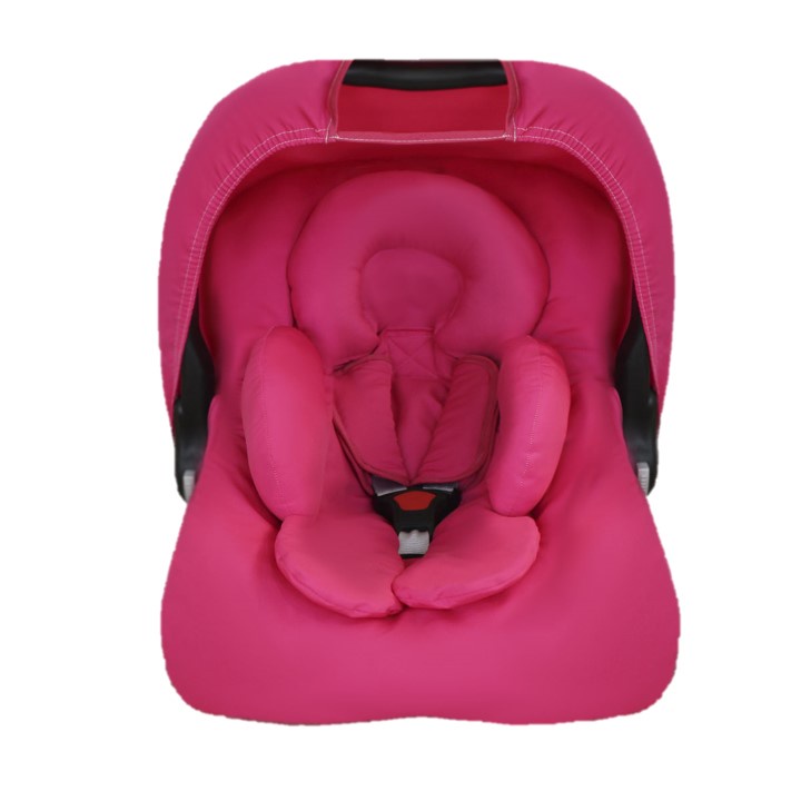 Kit para Bebê Conforto, 5 Peças, Pink, Menina, Capota + Capa + Protetor de Cinto + Apoio, Microfibra