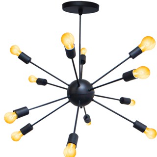 Luminária de teto lustre pendente Sputnik 12 lâmpadas