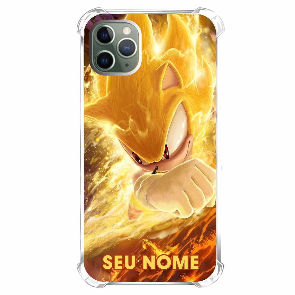 Capinha de Celular Anti Impacto Diversas Marcas Personalizada Sonic Super