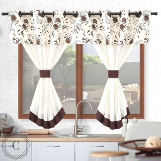 Cortina De Cozinha Janela Casa Promoção 2,60m X 1,40m Para Varao Simples com Argola - Tecido Oxford em Oferta na Shopee