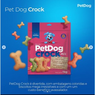 Biscoito Crock Mix de Sabores PetDog 1kg
