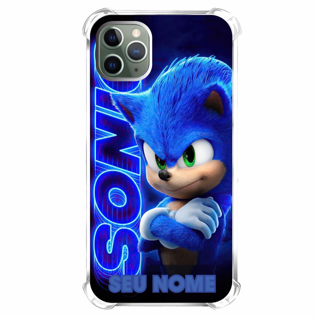 Capinha de Celular Anti Impacto Diversas Marcas Personalizada Sonic Logo