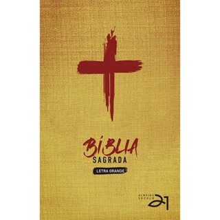 Bíblia Almeida Século 21 | A21 | Letra Grande | Capa Dura | Cruz de Cristo em Oferta na Shopee