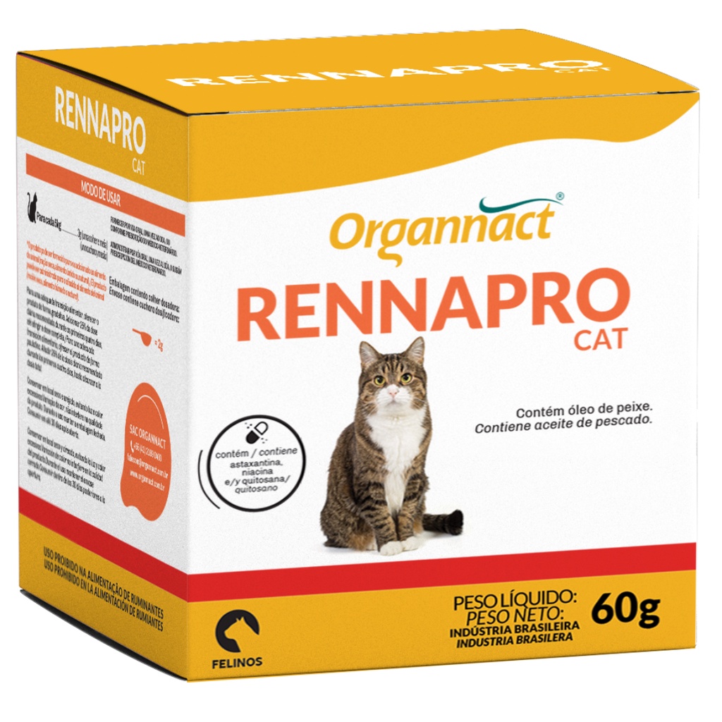 Suplemento Vitamínico Rennapro Cat Organnact 60g