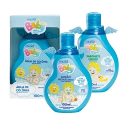 Kit Sabonete Líquido + loção hidratante + colônia infantil Muriel Baby 100ml Menino
