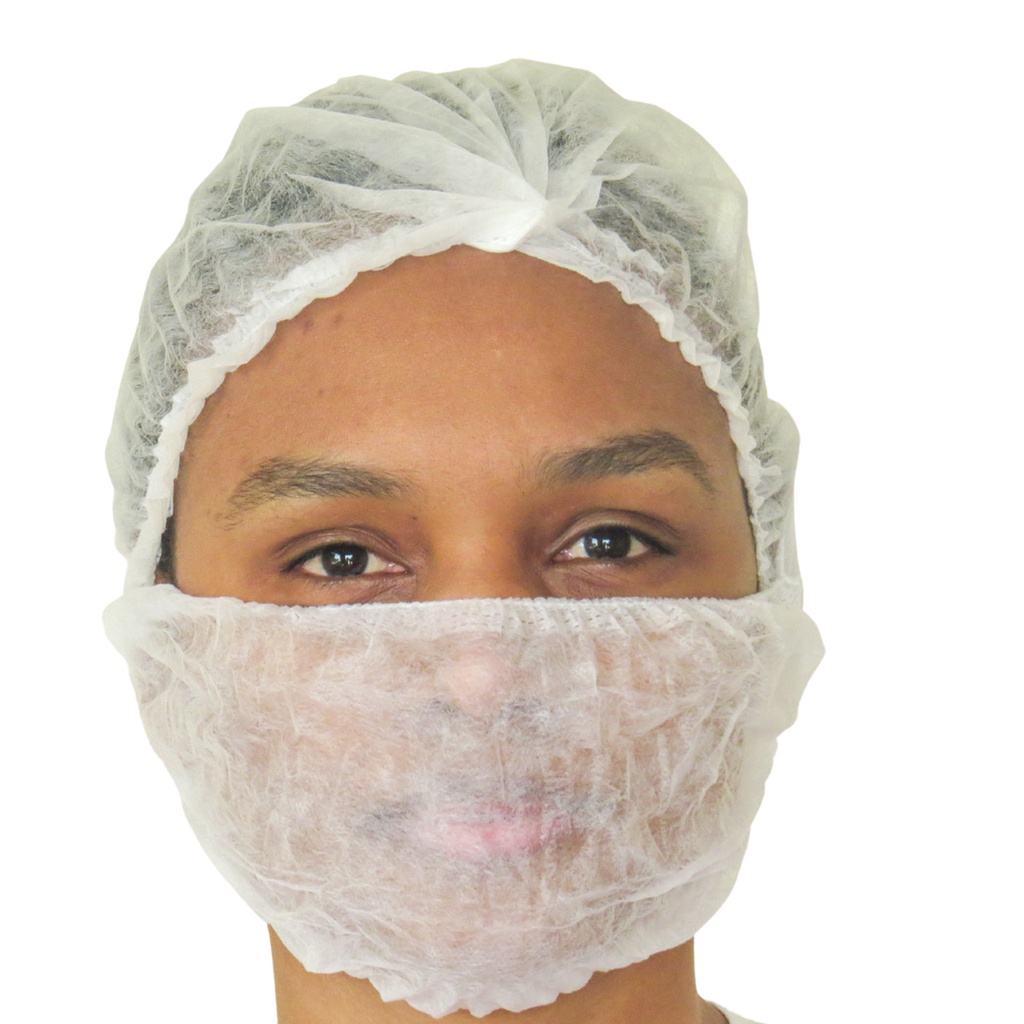 Máscara Protetor de Barba e Bigode - pacote c/100