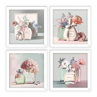 Kit 4 Quadros Decorativos Banheiro,toalete, Lavabo, Perfume