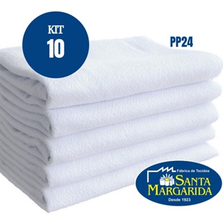 Kit 10 Panos de Prato Pé de Galinha Liso Branco em Oferta na Shopee
