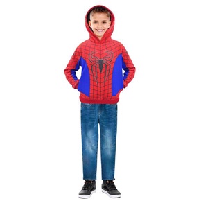 Blusa de Moletom Com Capuz Homem Aranha Infantil Vingadores , Blusa Criança Inverno , Avengers , Spiderman