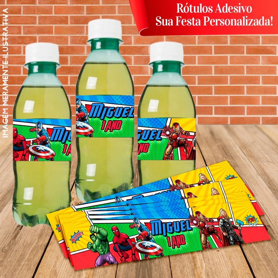Rótulos adesivo Caçulinha Personalizada Vingadores