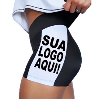 Short Legging Leg ® Personalizado Faixa Com Seu Logo Marca