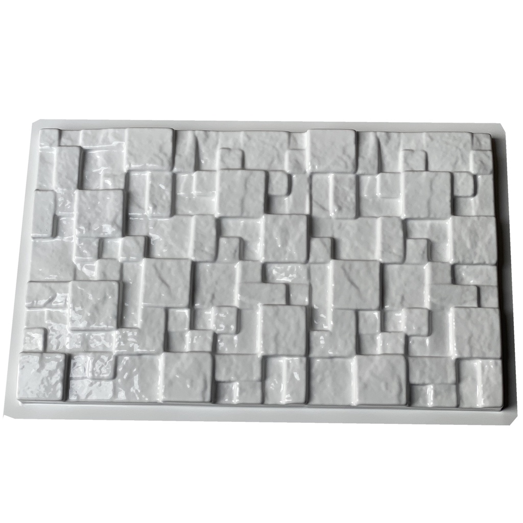 Forma 3d Molde Gesso 3d Mosaico Rústico 46x28cm Abs 1,5mm molde para gesso 3d