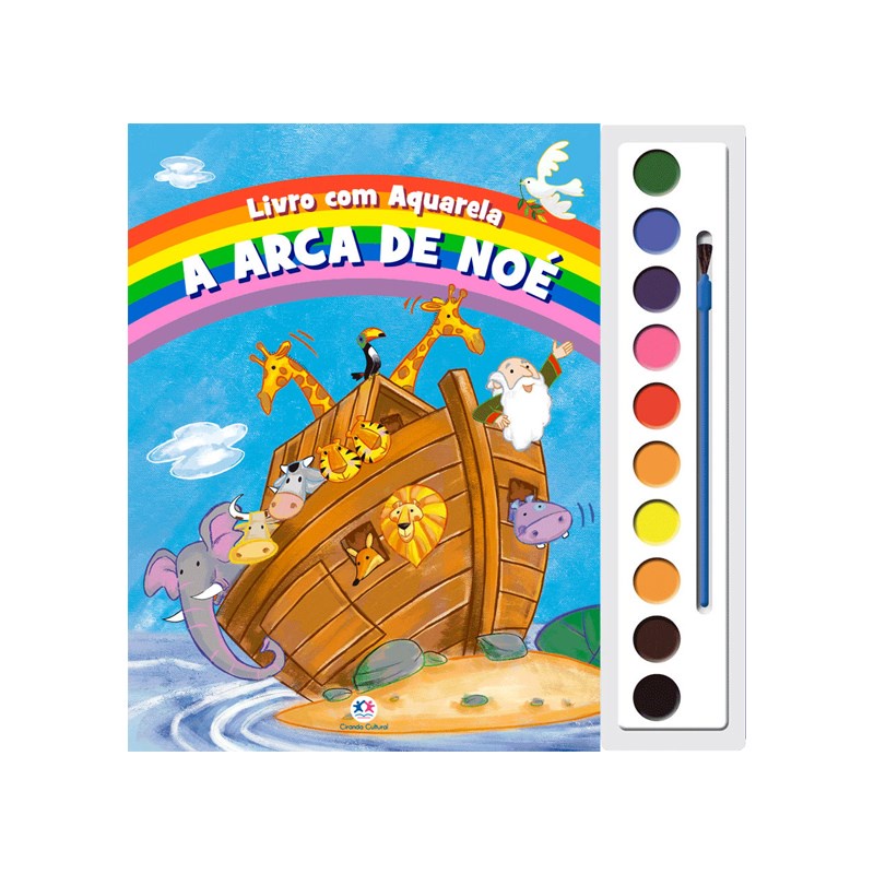 Livro com Aquarela A arca de Noé em Oferta na Shopee