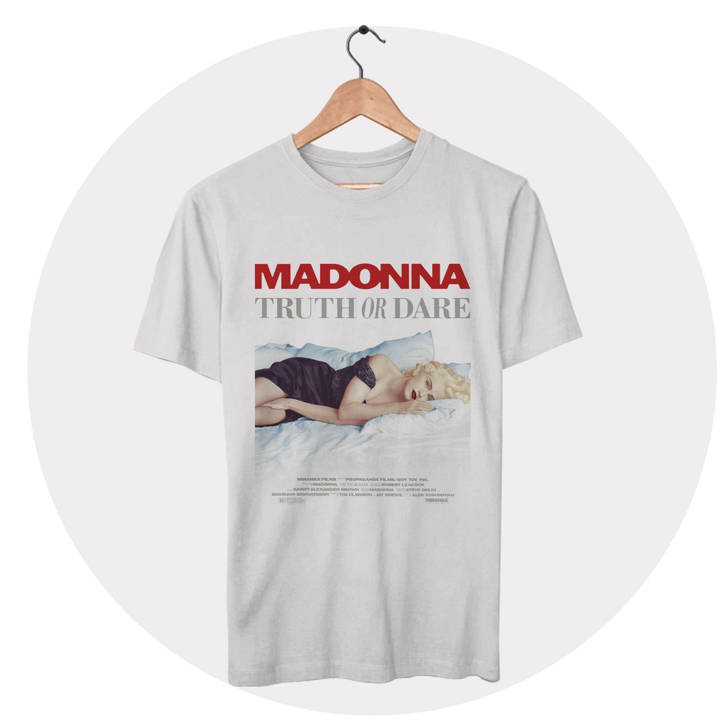 Camiseta Madonna Truth Or Dare Na Cama Com Madonna