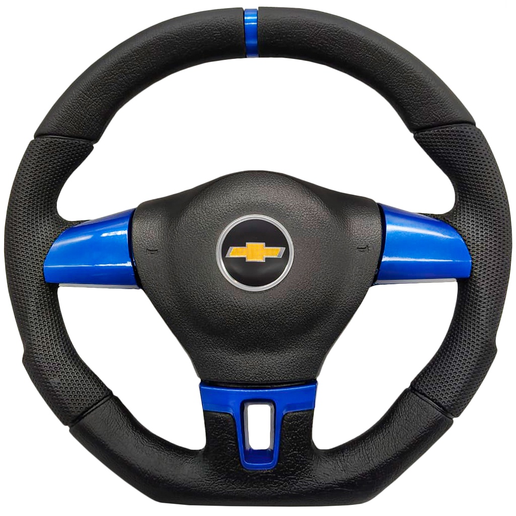 VOLANTE ESPORTIVO JETTA MKR AZUL MUSTANG COMPATIVEL COM CORSA CELTA PRISMA OPALA ZAFIRA MERIVA ASTRA VECTRA AGILE OPALA
