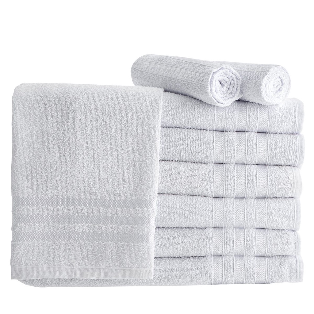 Jogo de 10 Toalhas de Rosto 100% Algodão Europa - Promoção em Oferta na Shopee